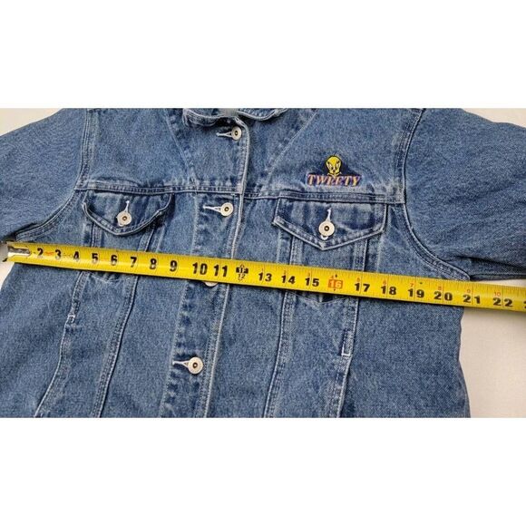 Vintage Tweety denim jacket large jean  womens Looney Tunes - Picture 3 of 5